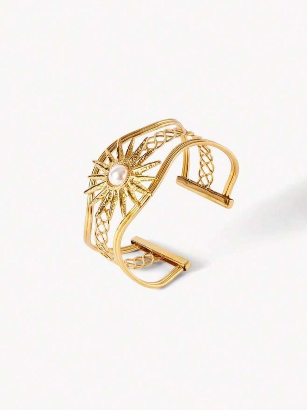 Sunburst Pearl Cuff Bracelet S1411